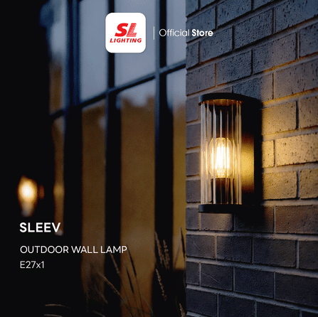 ไฟผนังภายนอก SL LIGHTING SLEEV E27 สีดำ_4